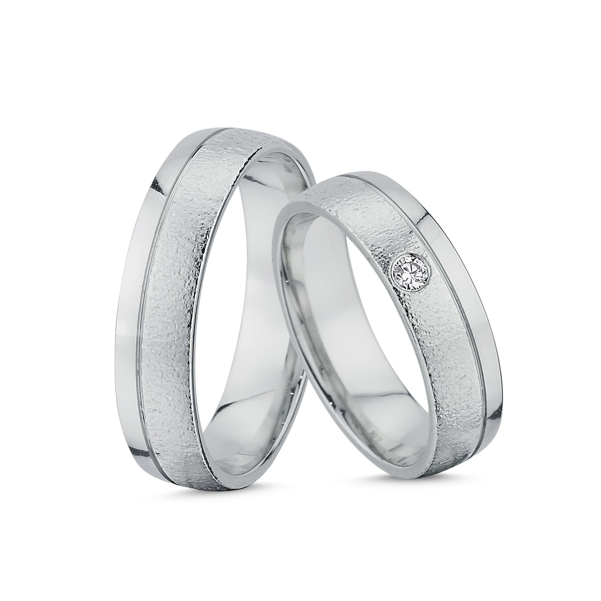 Køb Nuran - 14kt. vielsesringe m/diamant 1x0,07ct w/vs brillant - 5,5mm bredde- Modelnr.: A4081HVG hos Guldsmed Smeds