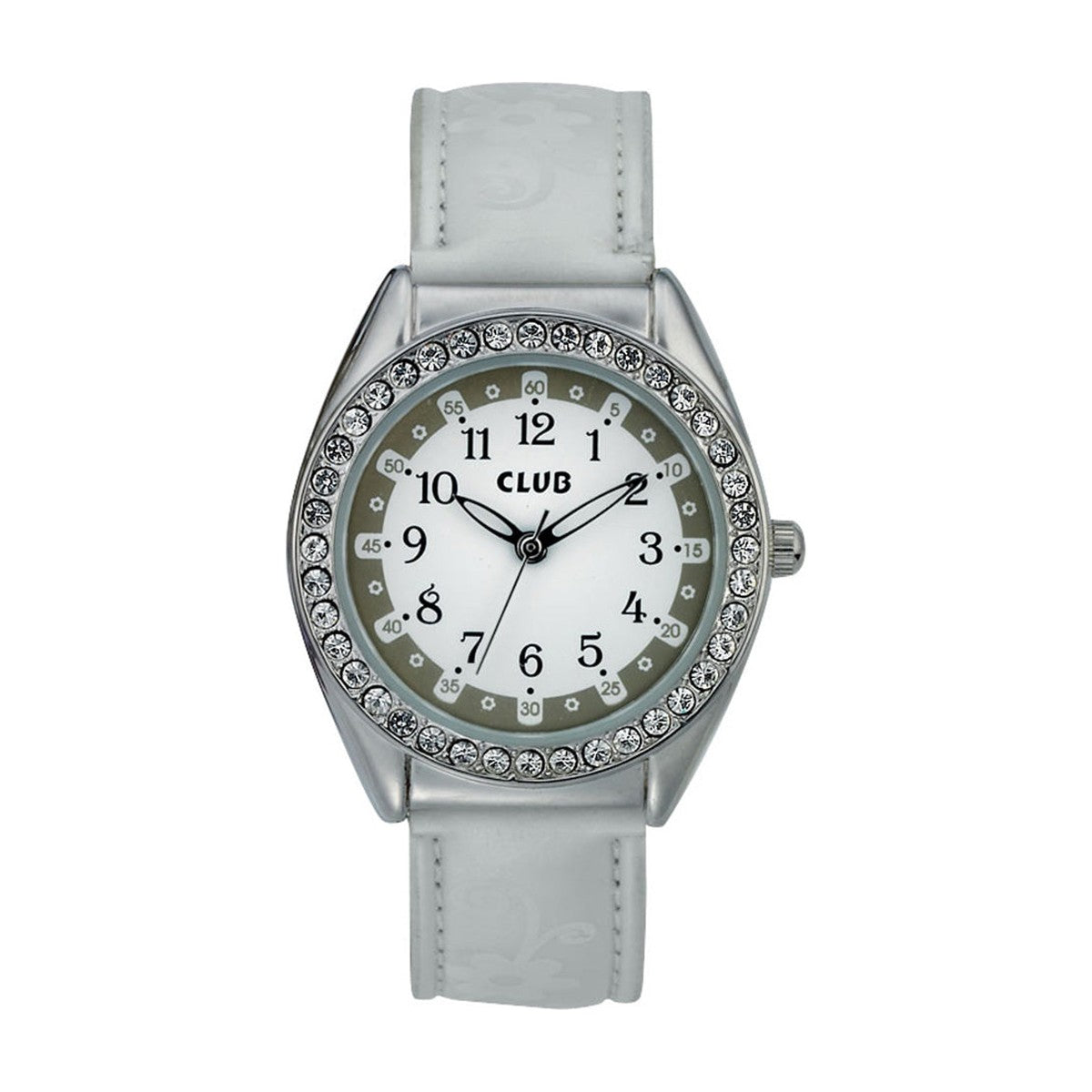 Køb CLUB - PIGE UR - CROM MED BEIGE REM - Model: A65141S0A hos Guldsmed Smeds