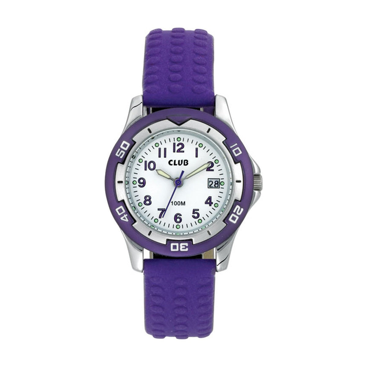 Køb CLUB - PIGE UR - MED LILLA REM - 10 ATM - Model: A65168-3S0A hos Guldsmed Smeds