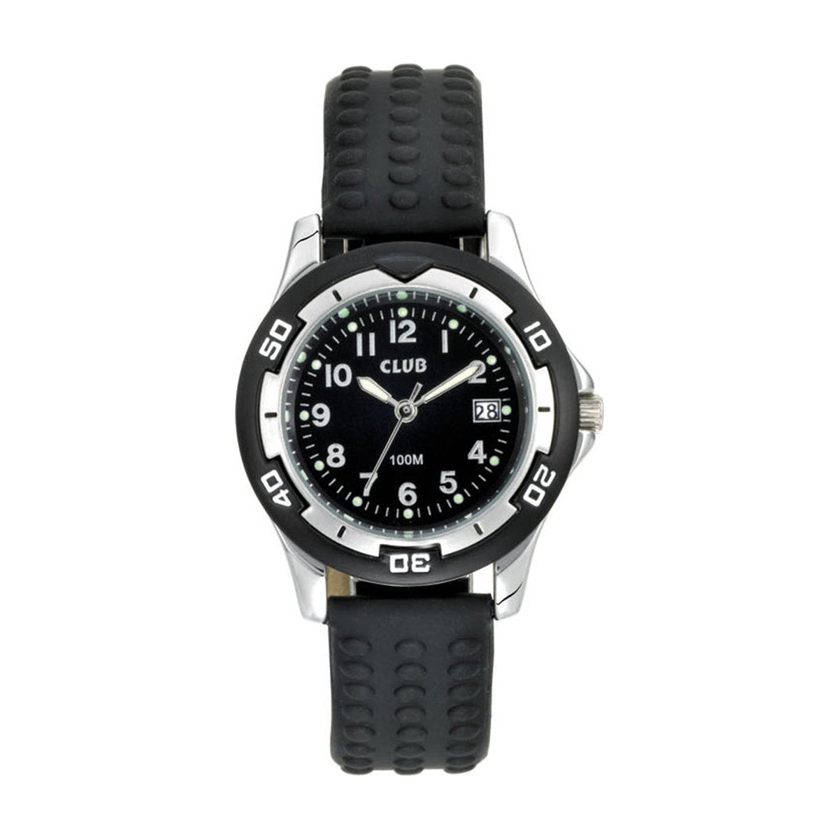 Køb CLUB - DRENGE UR - CROM MED SORT GUMMIREM - Model: A65168S5A hos Guldsmed Smeds