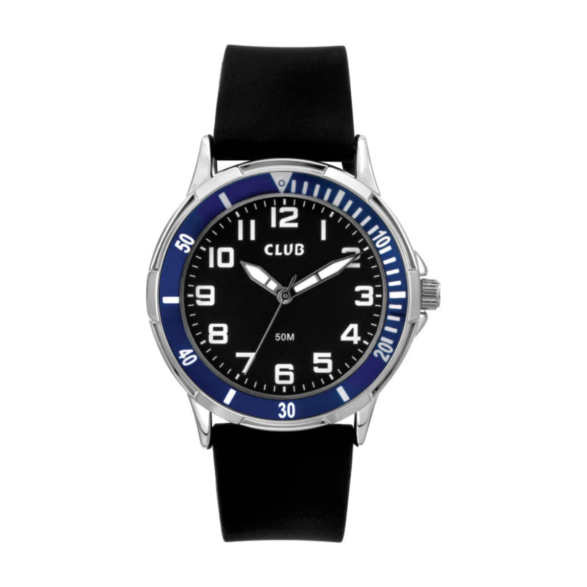 Køb CLUB - DRENGE UR - CROM MED SORT REM - Model: A65179-1S5A hos Guldsmed Smeds