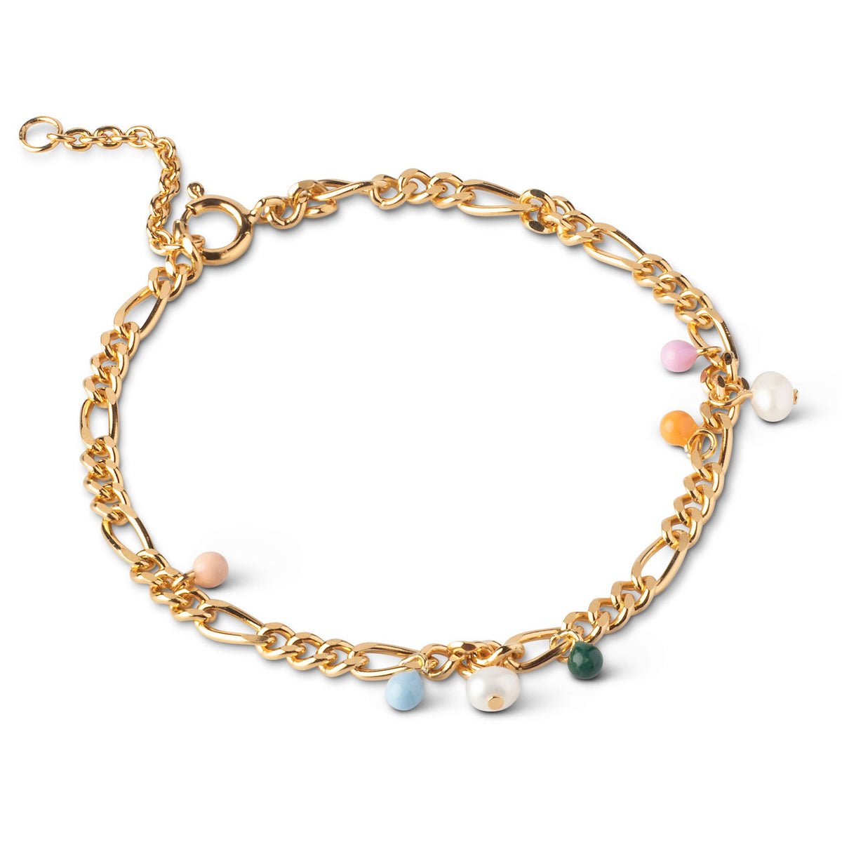 Køb Enamel - Forgyldt sølv armbånd Willa m. emalje og perle - Model: B77G hos Guldsmed Smeds