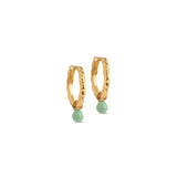 Enamel - Forgyldt sølv Belle Dusty Green hoops - Model: E245GM-dustygreen
