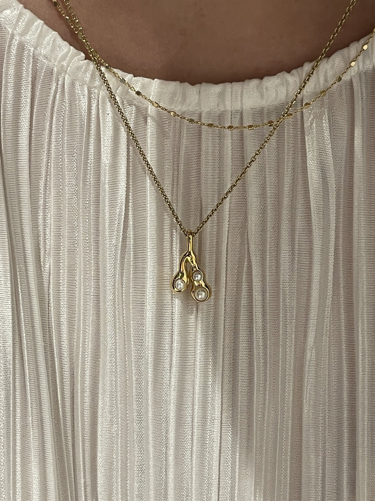 Jeberg Jewellery - Forgyldt Harmony Pearl Halskæde - Model: 44060