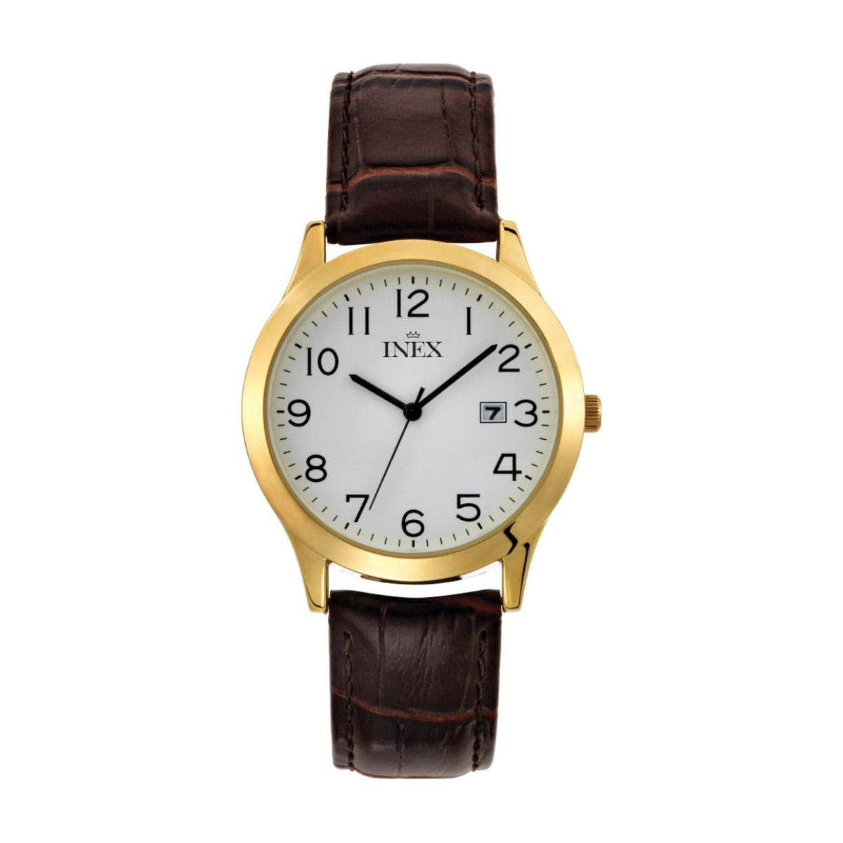 Køb INEX - HERREUR - DOUBLE MED BRUN REM - Model: A12135D0A hos Guldsmed Smeds
