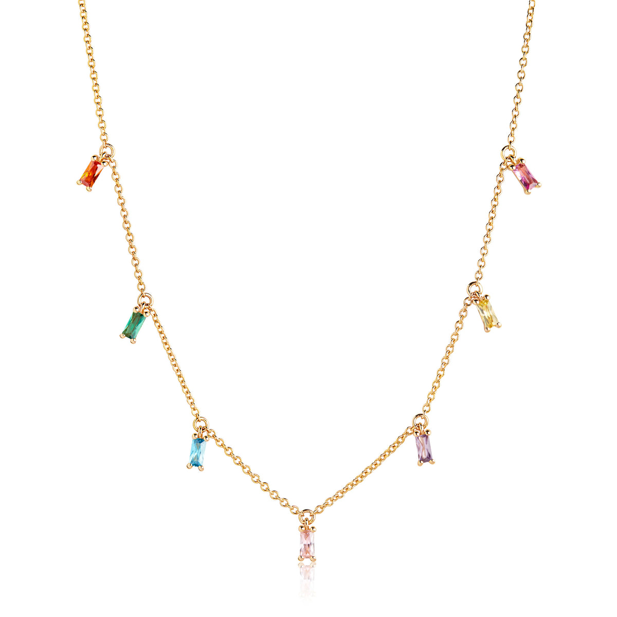 Køb SIF JACOBS - PRINCESS BAGUETTE HALSKÆDE - MODEL: SJ-C1074-XCZ-SG hos Guldsmed Smeds