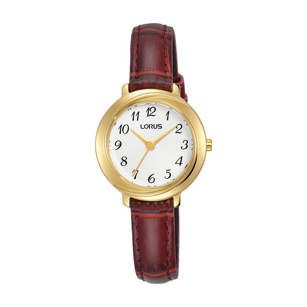 Køb Lorus - Dameur gulddublé med brun rem - Model: RG282PX9 hos Guldsmed Smeds