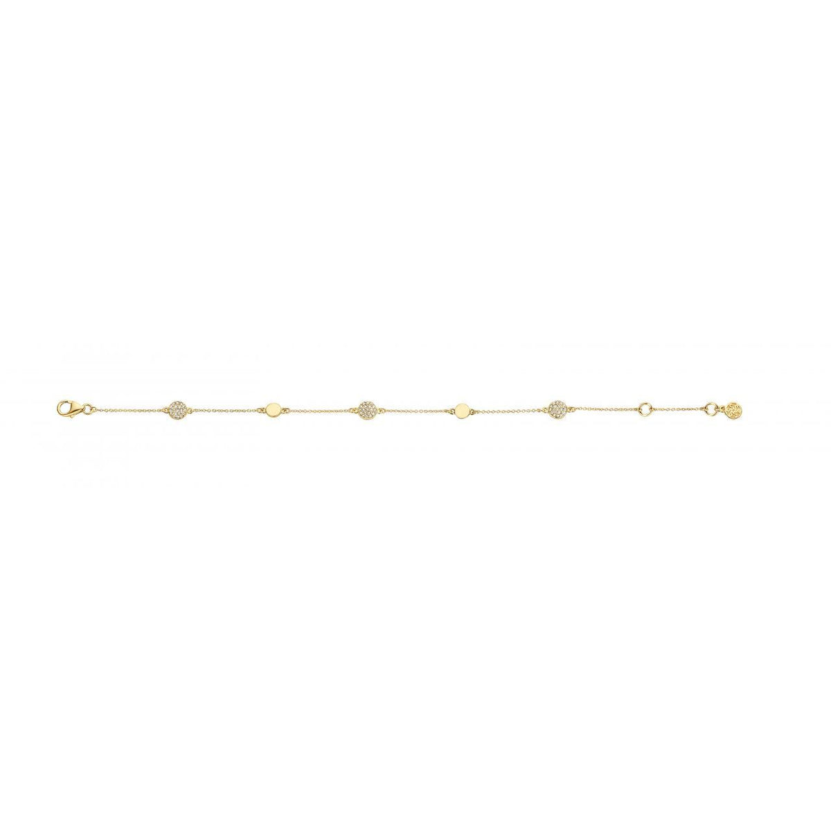 Køb Spirit Icons - Mini armbånd - 14 kt. guld med brillantslebne diamanter 0,1881ct - Modelnr.: SI-24016 hos Guldsmed Smeds