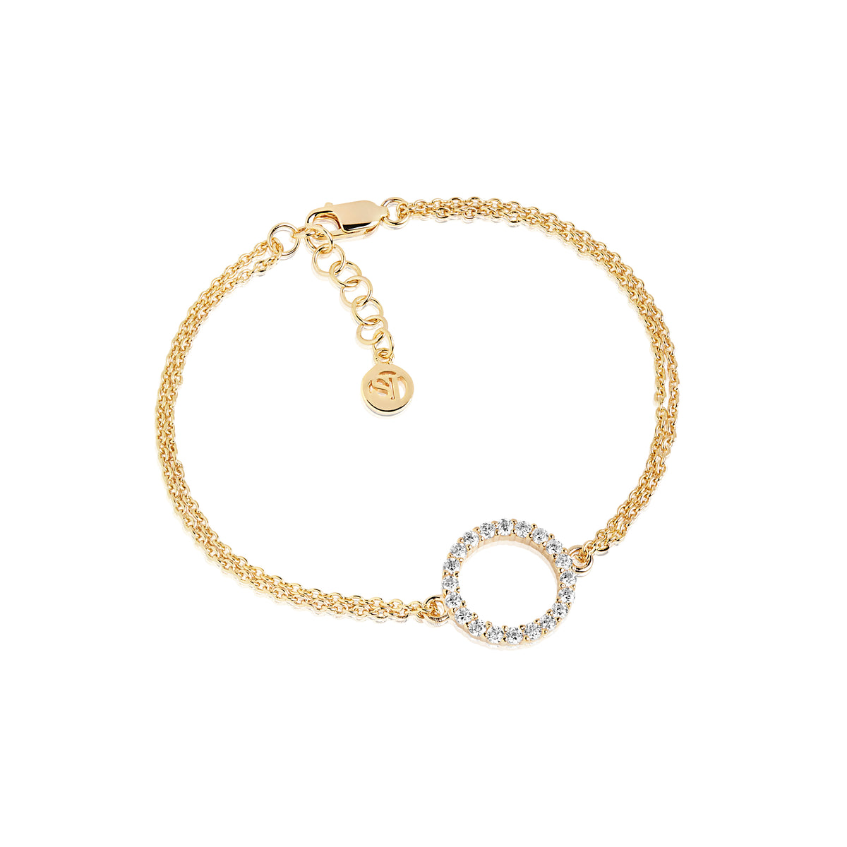 Køb SIF JACOBS - BIELLA GRANDE ARMBÅND - MODEL: SJ-B338(1)-CZ(YG) hos Guldsmed Smeds