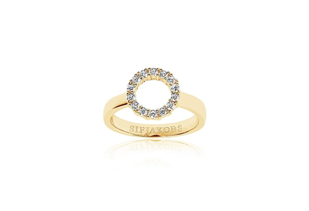 Køb SIF JACOBS - BIELLA PICCOLO RING - MODEL: SJ-R337-CZ(YG) hos Guldsmed Smeds