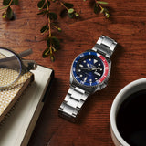 Seiko - 5 sport automatik herreur, stål med lænke, blå skive, 100m - Model: SRPD53K1