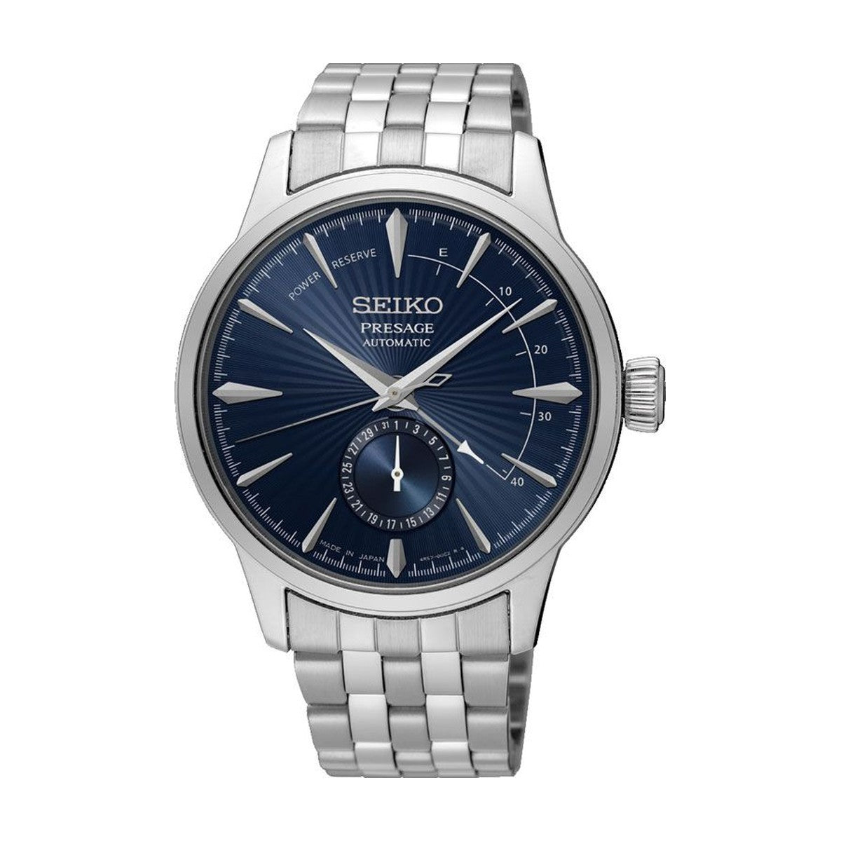 Seiko - Presage automatik herreur, stål med lænke, WR - Model: SSA347J1