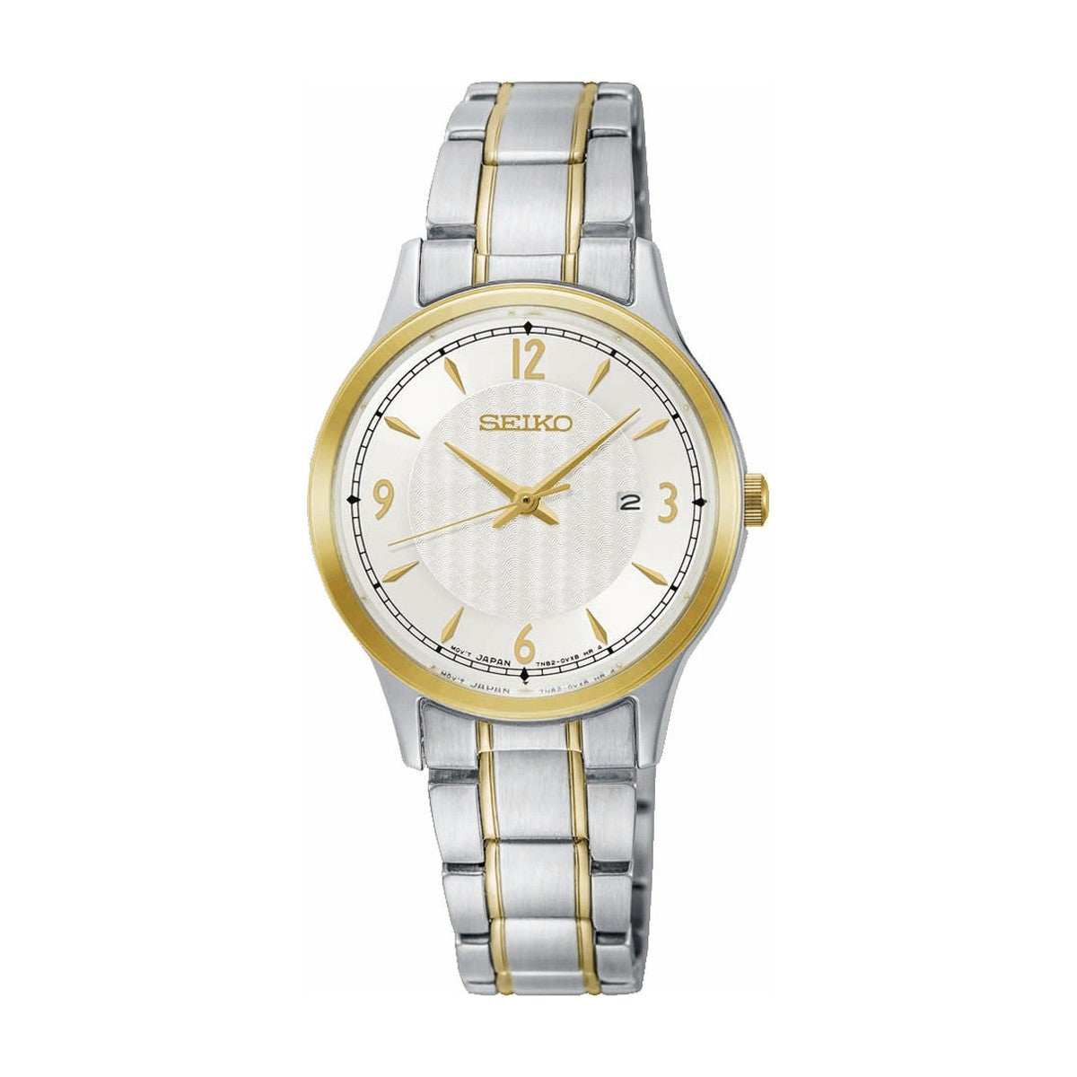 Køb Seiko - Dameur stål/gulddublé, 100m - Model: SXDG94P1 hos Guldsmed Smeds