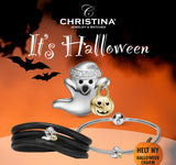 Christina - HALLOWEEN 2022 - Charm til slimlæder og sølv armbånd - Model: 623-Halloween22-BB