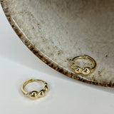 Scrouples - 8 kt guld creoler med kugler - Model: 122333