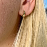 Scrouples - 8 kt guld creoler med kugler - Model: 122333