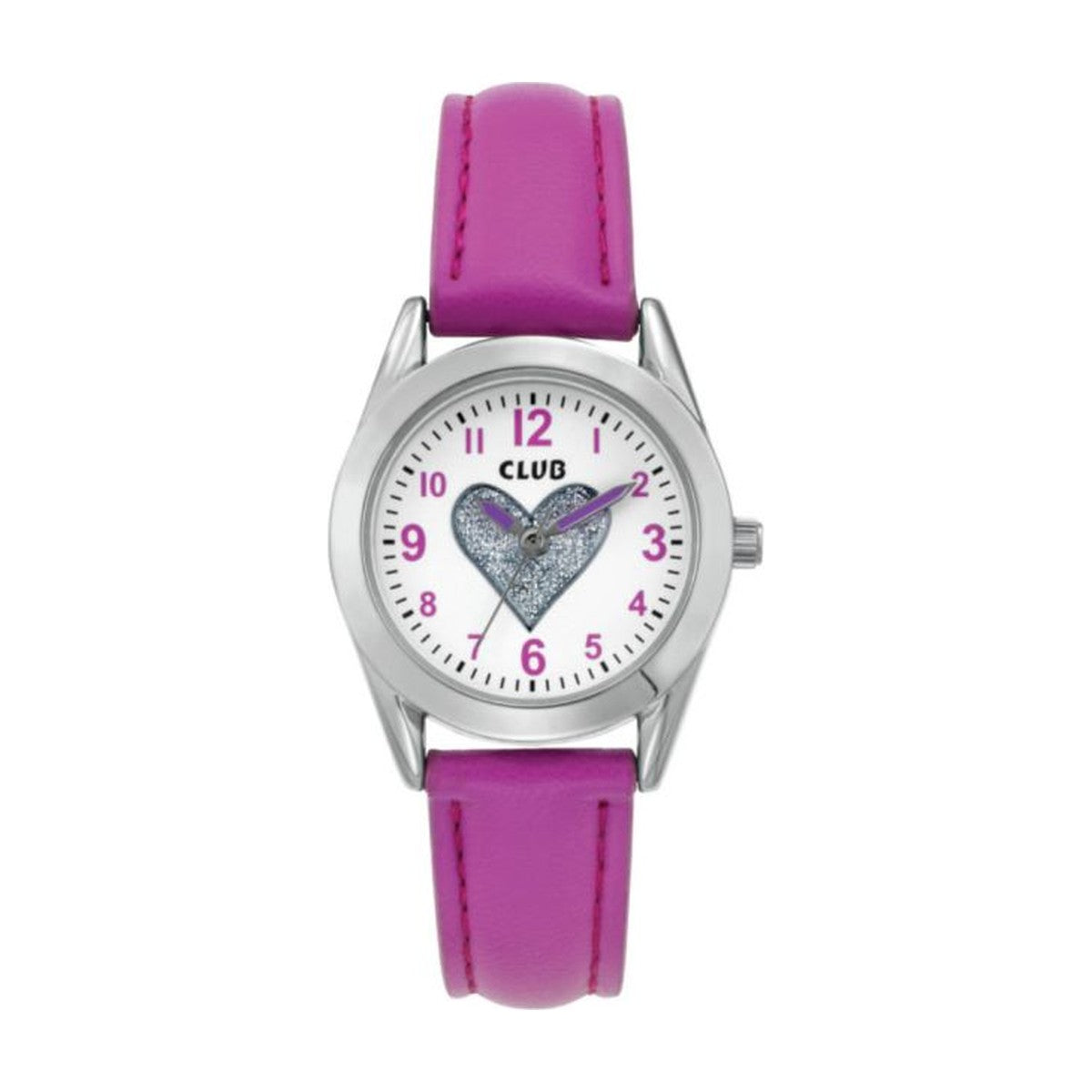 CLUB - Pigeur i chrom med pink rem - Model: A65181-2S0A