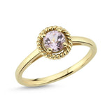Nuran - 14 kt. ring DARLING med pink ametyst - Model: A2213 PA RG
