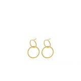Pernille Corydon - Double Twisted - Øreringe, forgyldt sølv - Model: E-228-GP