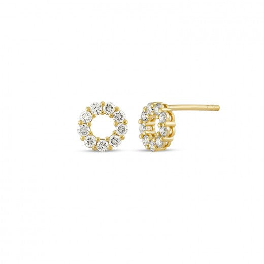 Køb Nuran - Emma, 14kt. guld ørestikker med diamant 18 x 0,03 w/si - Model: Ø1050 054 RG hos Guldsmed Smeds