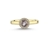 Nuran - 14 kt. ring GRACE med pink ametyst og diamanter - Model: A2222 PA 009 RG