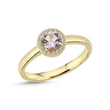 Nuran - 14 kt. ring GRACE med pink ametyst og diamanter - Model: A2222 PA 009 RG