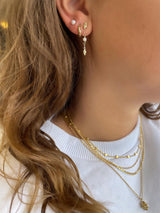 Jeberg Jewellery - Forgyldt "I AM GOLD" pearl drop ørering - Model: 51055