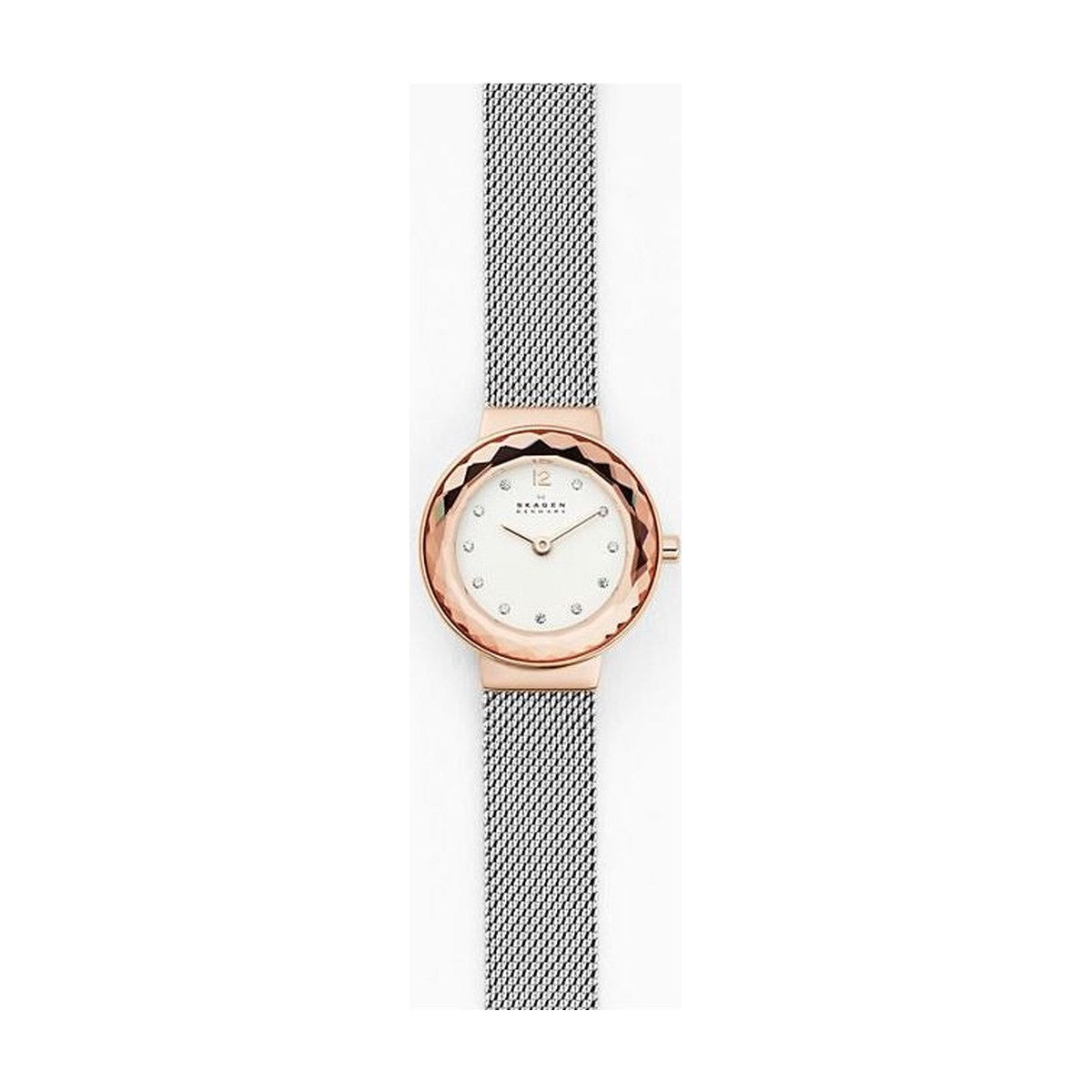 Køb Skagen - Dameur og halssmykke - stål og rosa fg. - Leonora - Model: SKW1112 hos Guldsmed Smeds