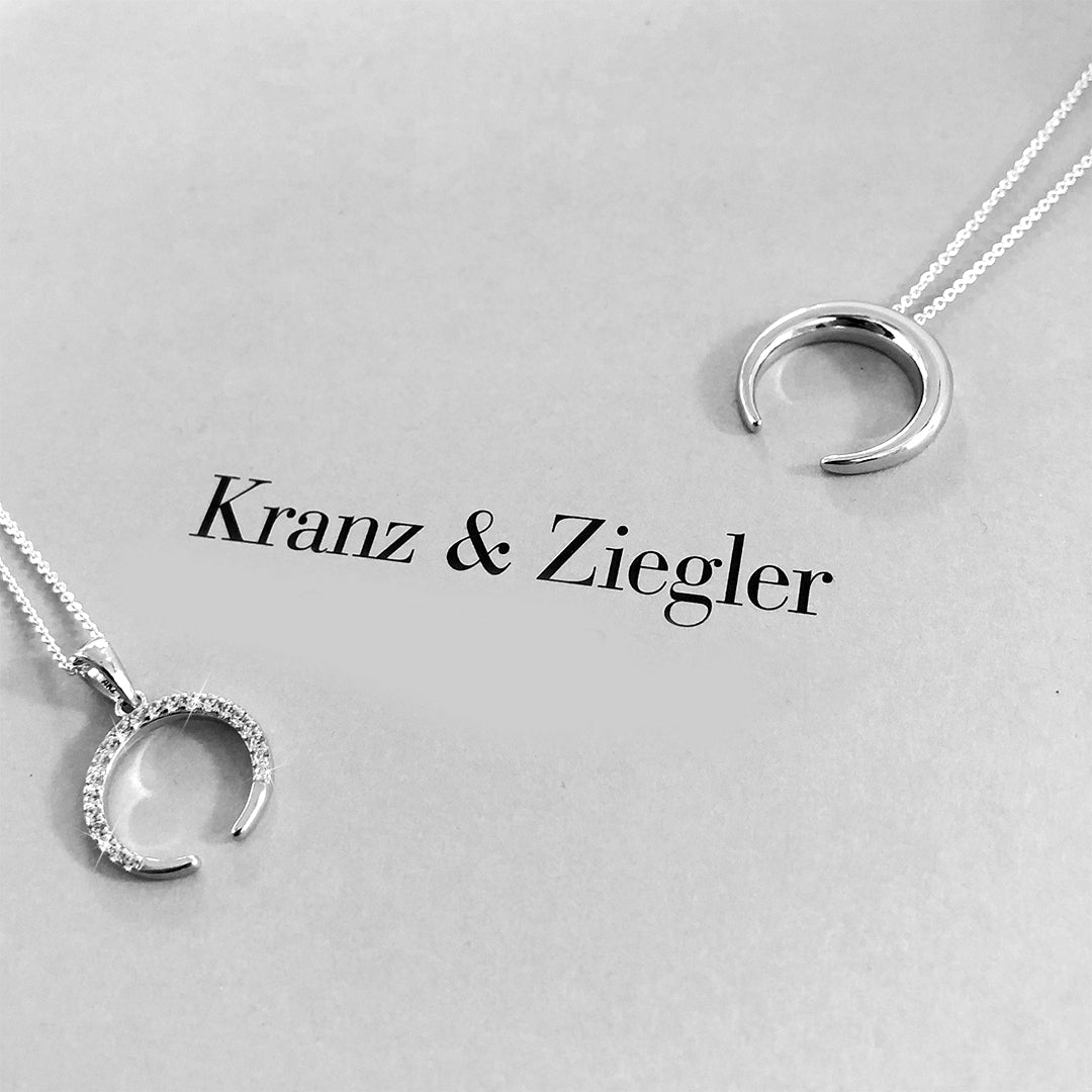 Aagaard Halskæde med Vedhæng Horn med 21 Cubic Zirkonia Sterling Sølv 45 cm