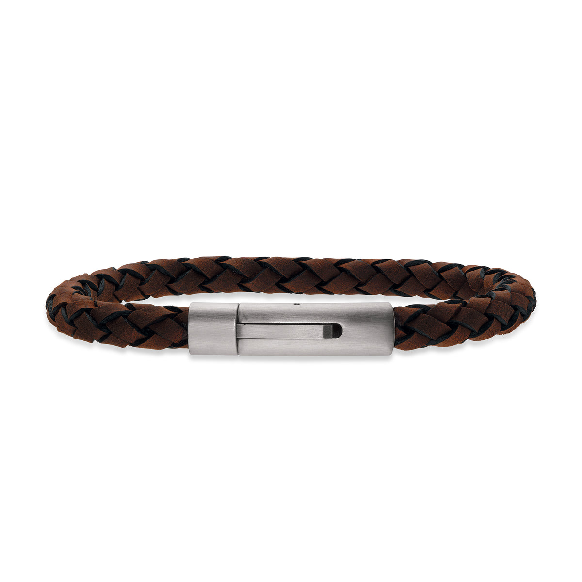 Scrouples - FORCE Herre armbånd brunt flettet læder - Model: 03251,21