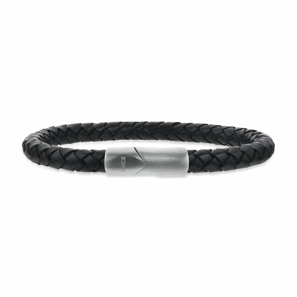 Scrouples - FORCE Herre armbånd sort flettet læder 21 cm - Model: 03501A,M