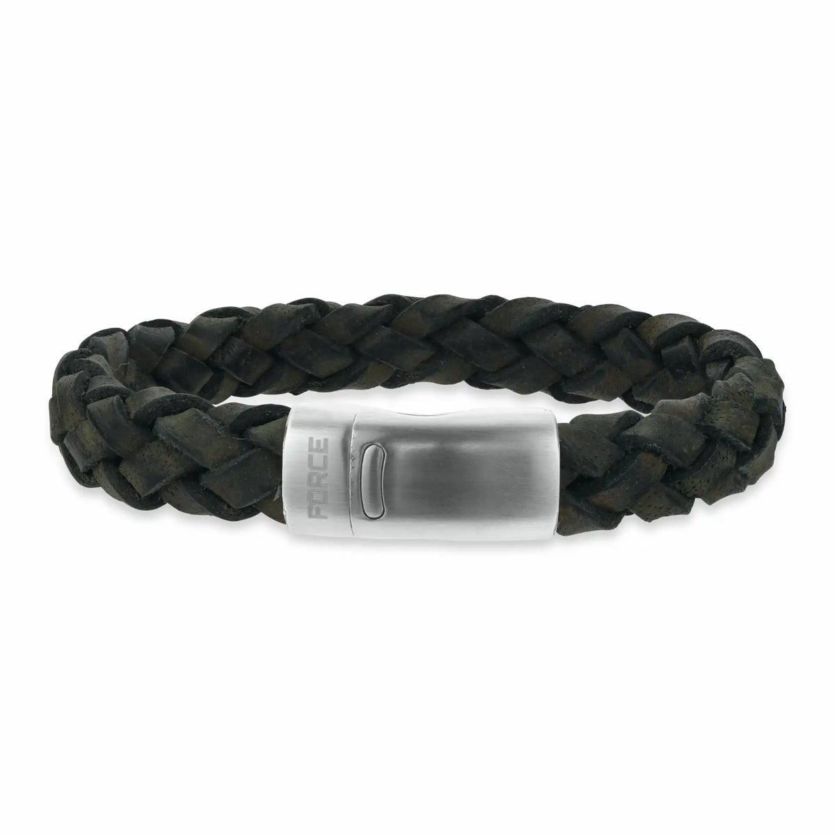 Scrouples - FORCE Herre armbånd sort flettet læder 21 cm - Model: 03561A,M