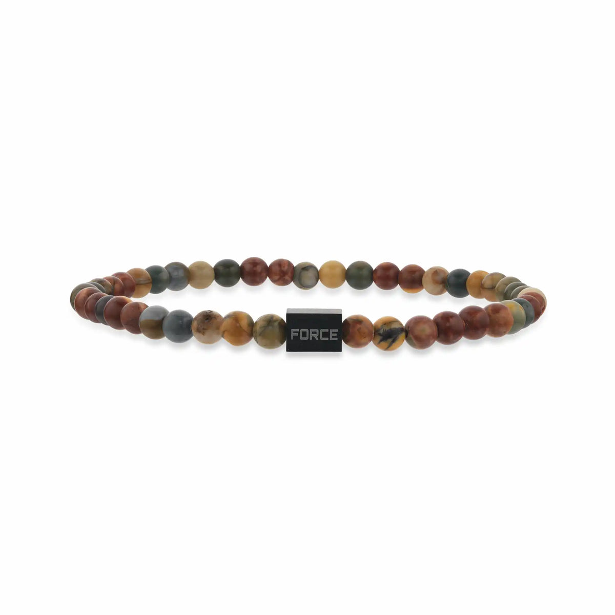 Scrouples - FORCE Herre armbånd, brunlige sten i 21 cm - Model: 03601A,M