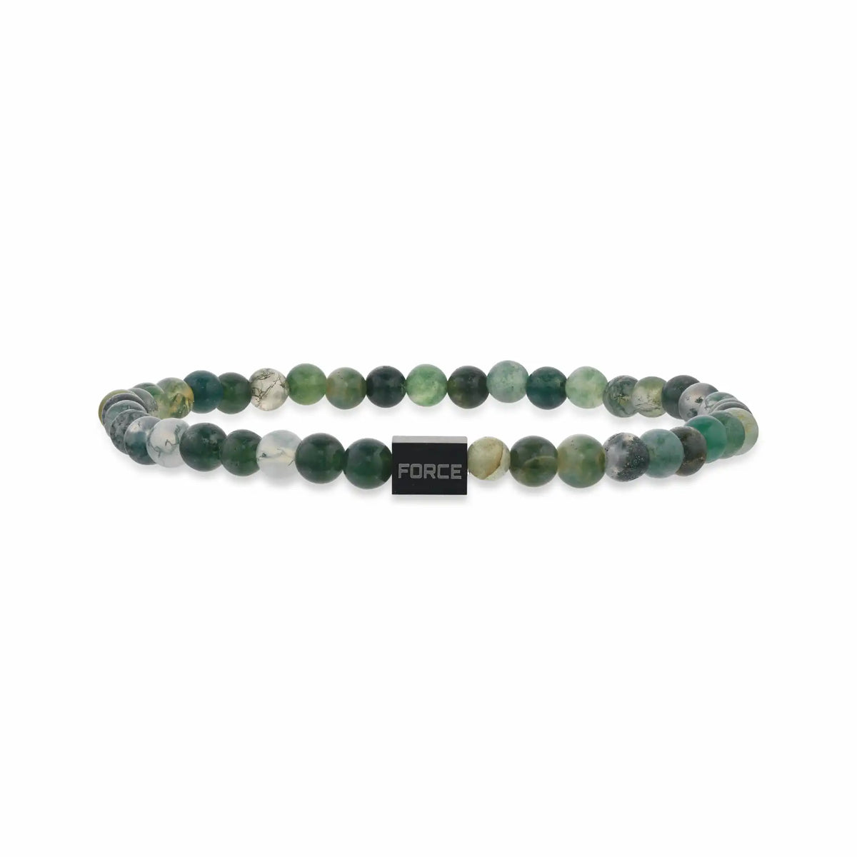 Scrouples - FORCE Herre armbånd, mos agate 21 cm - Model: 03611A,M