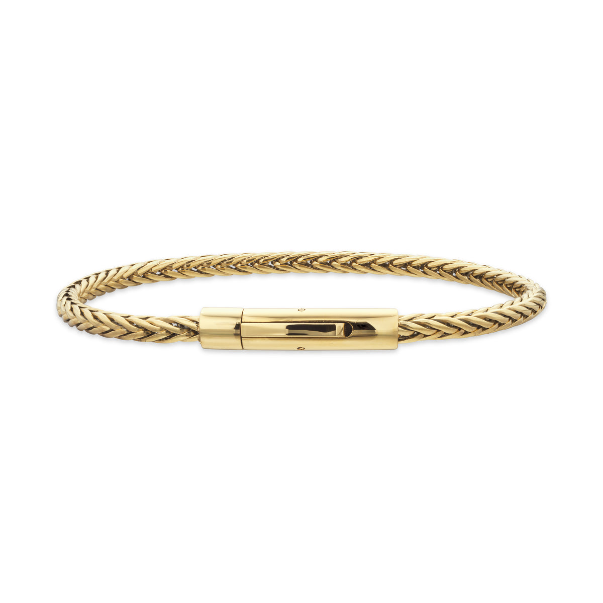 Scrouples - FORCE Herre armbånd, forgyldt stål foxtail 21 cm - Model: 03861A,M