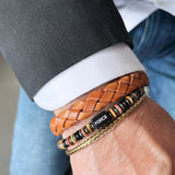 Scrouples - FORCE Herre armbånd, forgyldt stål foxtail 21 cm - Model: 03861A,M