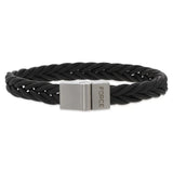 Scrouples - FORCE Herre armbånd sort flettet læder - Model: 03931A,M