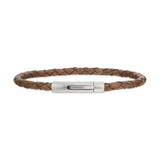 Scrouples - FORCE Herre armbånd brunt flettet læder - Model: 04031A,M