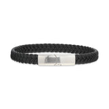 Scrouples - FORCE Herre armbånd sort flettet læder - Model: 04041A,M