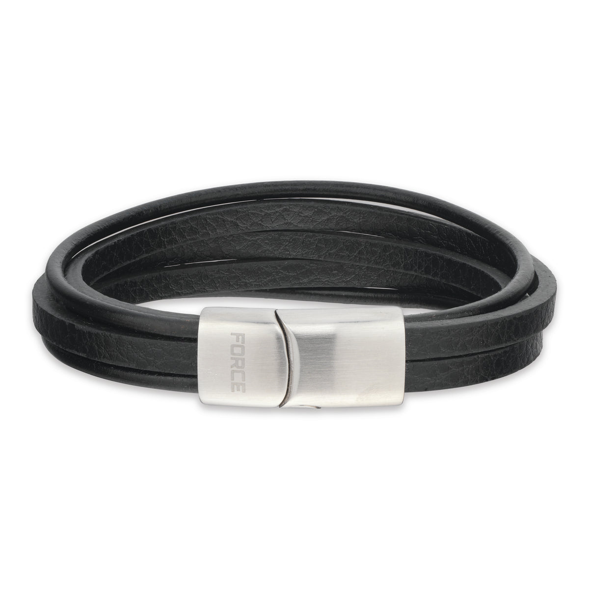 Scrouples - FORCE Herre armbånd sort læder - Model: 04081A,M