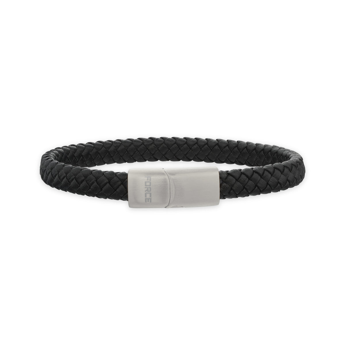 Scrouples - FORCE Herre armbånd sort flettet læder - Model: 04131A,M
