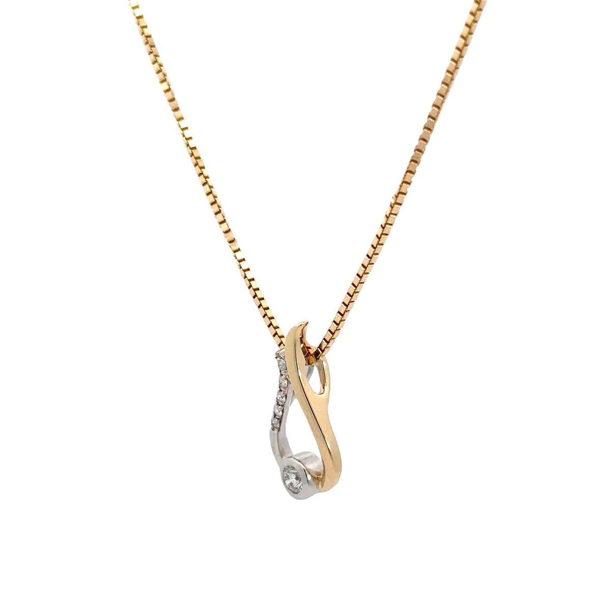 14 kt. Diamant guld Vedh. m. 0,12 ct w/si - Model: 20-22138