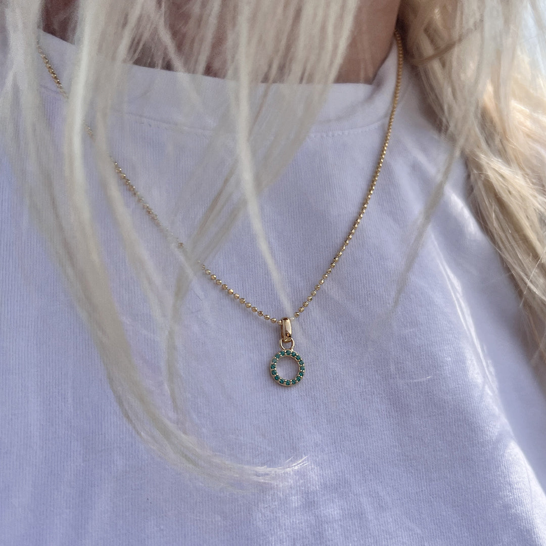 Christina Green CZ Circle vedhæng i sølv – billede 3