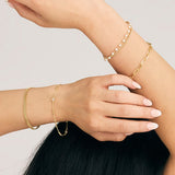 Aagaard - Forgyldt sterling sølv armbånd "flad lænke" - Model: 1601-S-G39