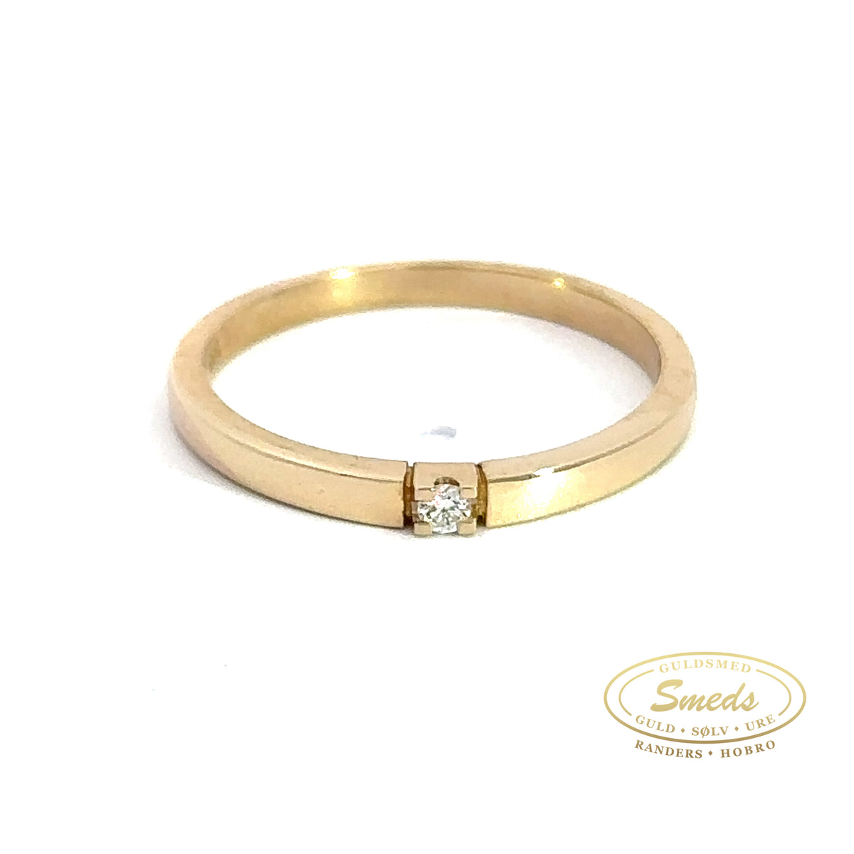 Amore - 14 kt Alliancering med diamant med 0,03ct w/si - Model: 40-22594