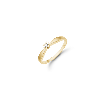 Aagaard - ETERNITY 14KT guldring med diamant 0,03 ct W/SI 6/Grab
