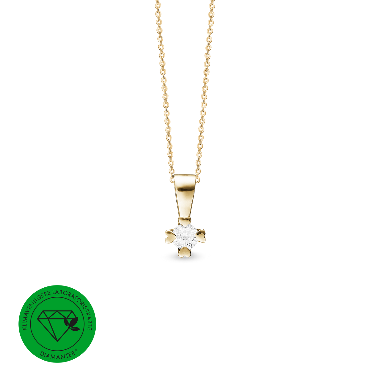 Mary vedhæng 8 kt guld med 0,20 ct labgrown diamant W/VS - Model: 08847720