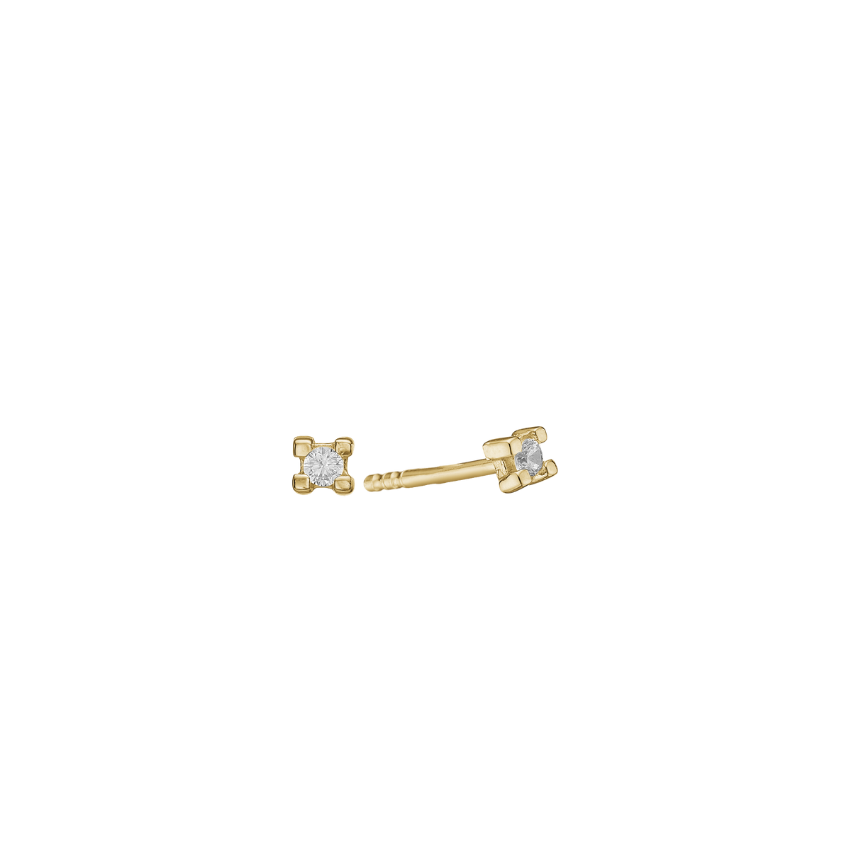 Aagaard Cubic Zirkonia Ørestikker 8 Karat Guld 3 mm