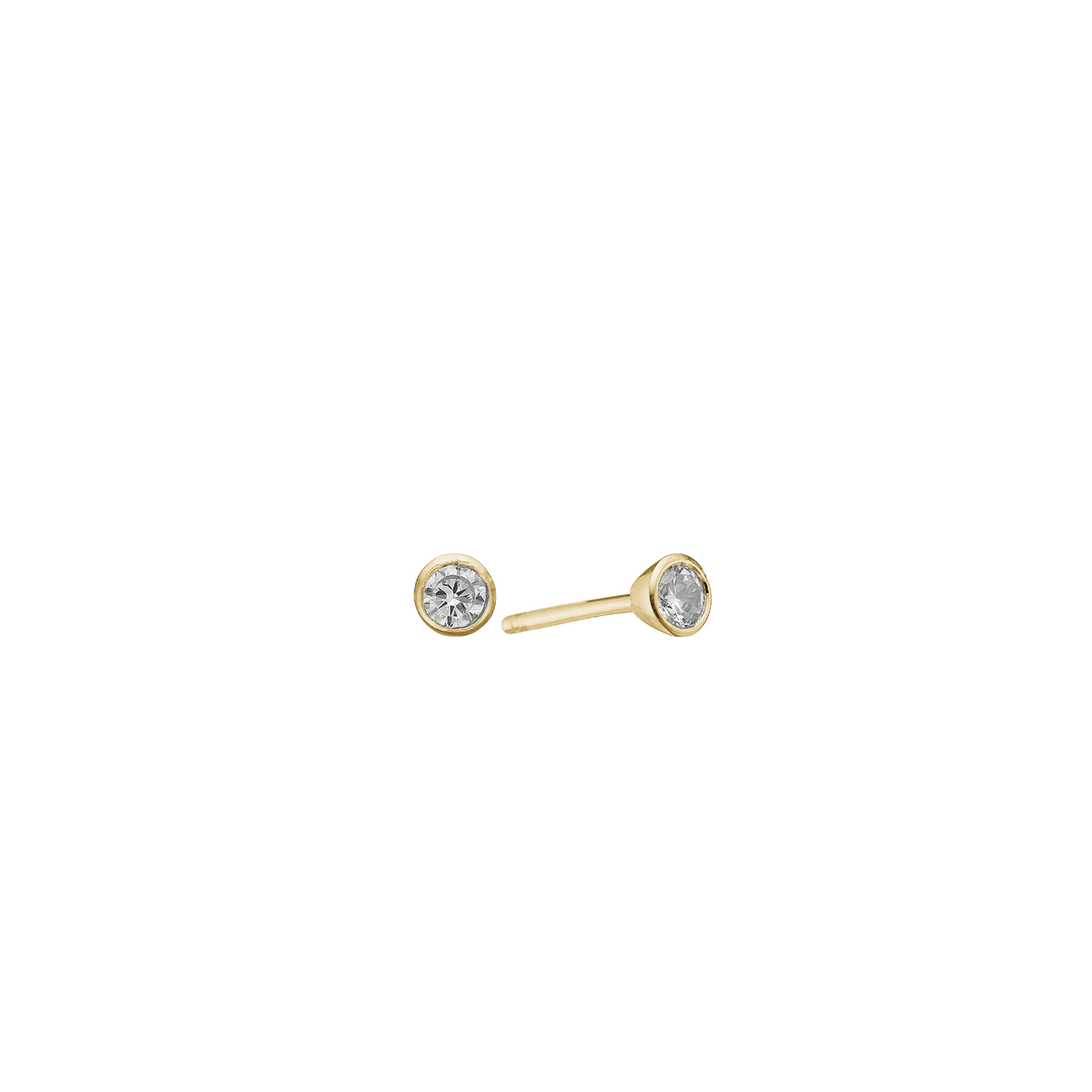 Aagaard Cubic Zirkonia Ørestikker 8 Karat Guld 4 mm