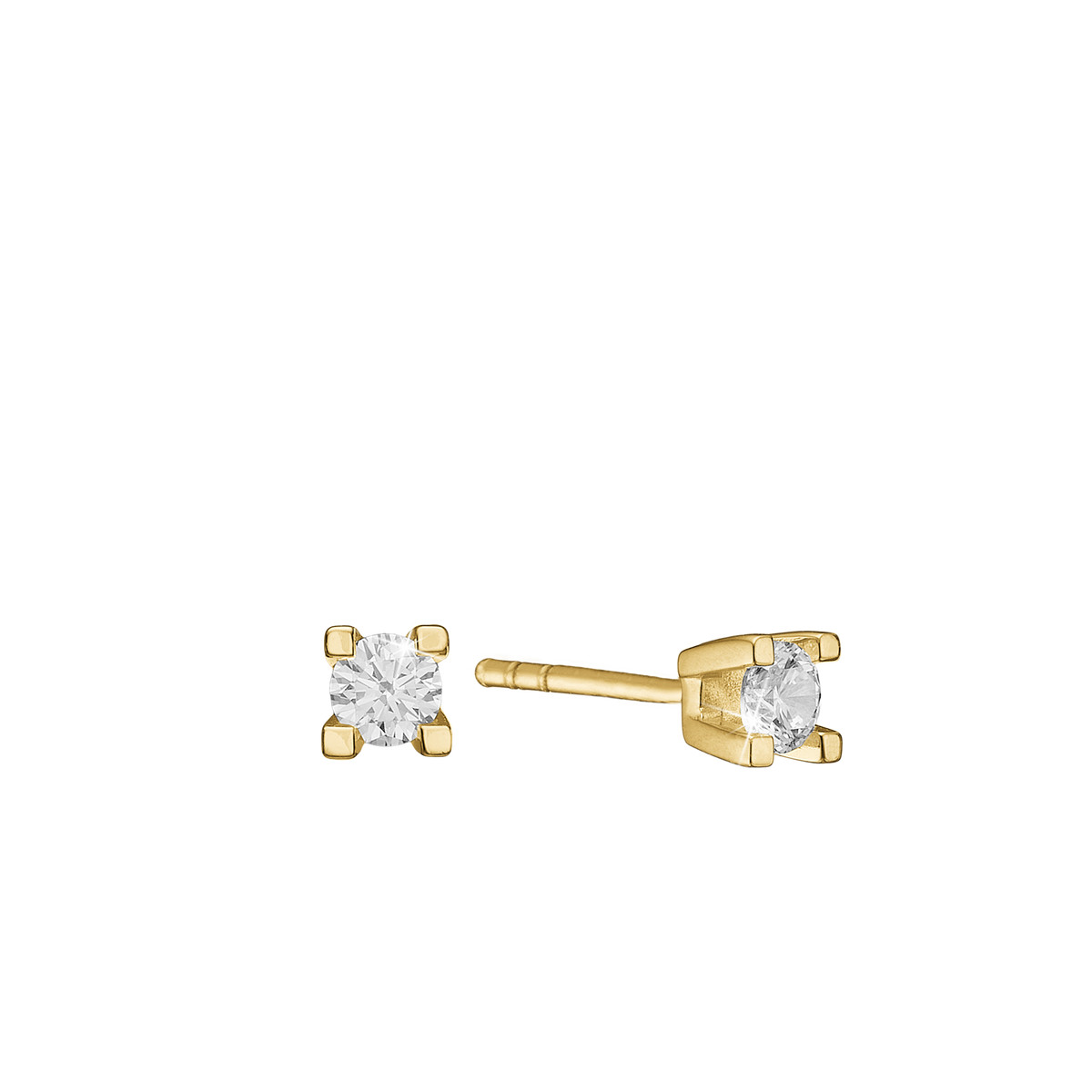 Aagaard Eternity Ørestikker 14 Karat Guld Med 2x0,10ct W/SI Diamant